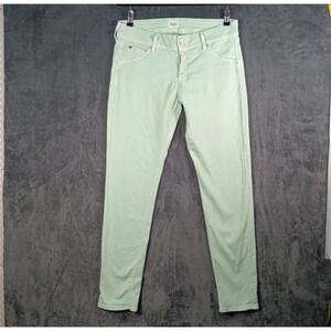 Hudson Jeans Women Size 31 Green Mint Skinny Stretch Denim Pants